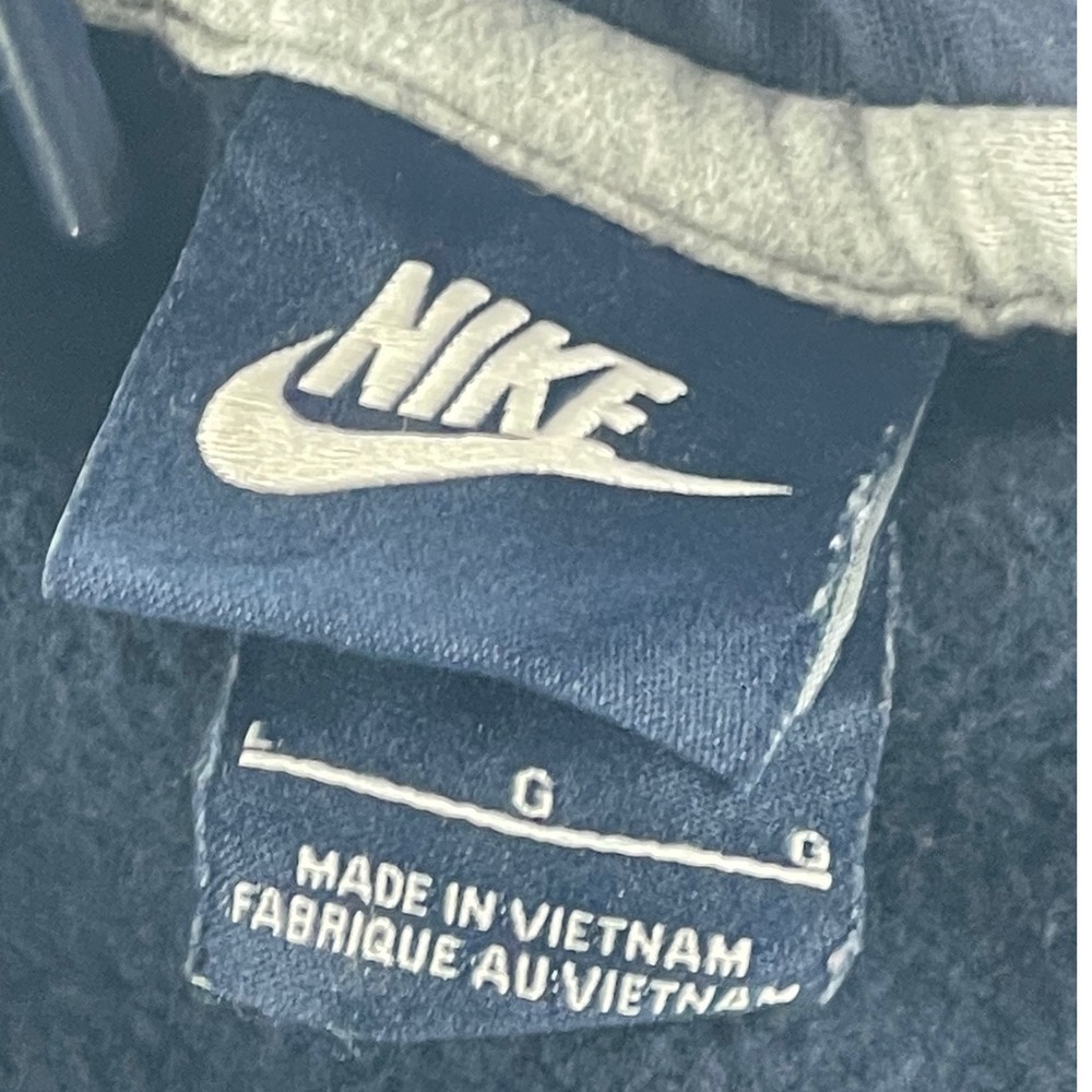 Nike Full Zip Hoodie‎ Mens Large NAVY Sweatshirt Jacket Activewear heavy - Picture 3 of 7